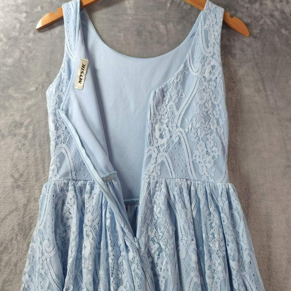 Mystic Womens Blue Lace Fit and Flare Dress Sleeveless Party Elegant soft girl‎ - Picture 6 of 10
